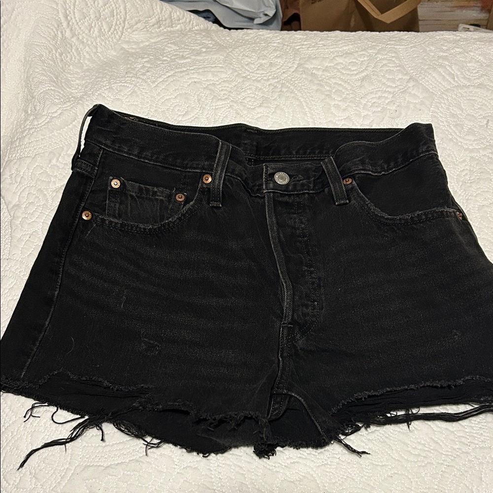 Levi's Black Jean Shorts for Women